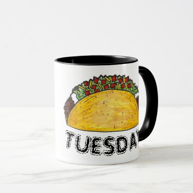 Mug TACO MARDI mexicain Tex Mex Food Tacos Foodie (Devant droit)