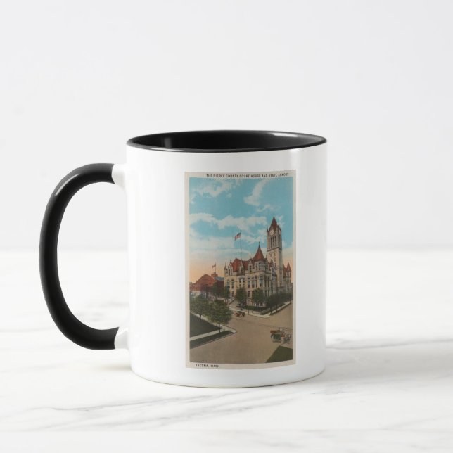 Mug Tacoma, WA - Vue du tribunal du comté de Pierce (Gauche)