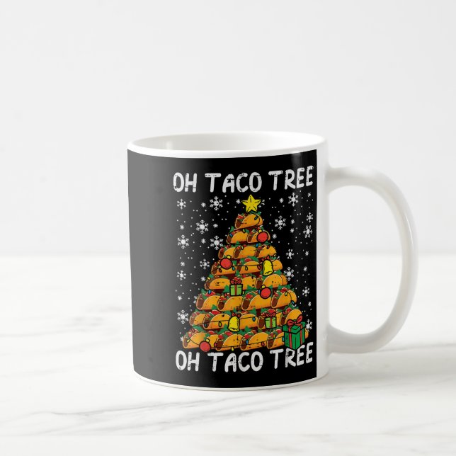 Mug Tacos Christmas Tree Funny Xmas Foodie Mexican Men (Droite)