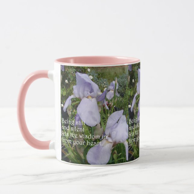 Mug Tact and Silent Inspirational Quota Purple Iris (Gauche)