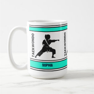 Mug Taekwondo Cadeau d'anniversaire, Joueuse de taekwo