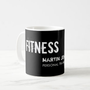 Mug Tag de nom du formateur personnel de fitness moder