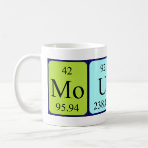 Mug Taille du nom de la table périodique Mounir