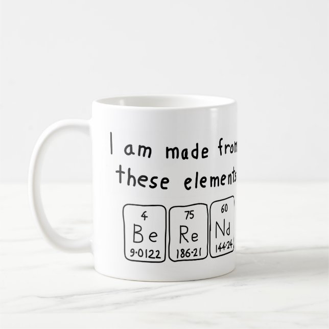 Mug Taille du nom de table périodique Berend (Gauche)