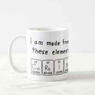 Mug Taille du nom de table périodique Corbin