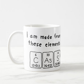 Mug Taille du nom de table périodique de la classe