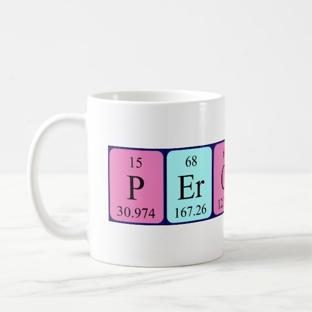 Mug Taille du nom de table périodique de la période de (Gauche)