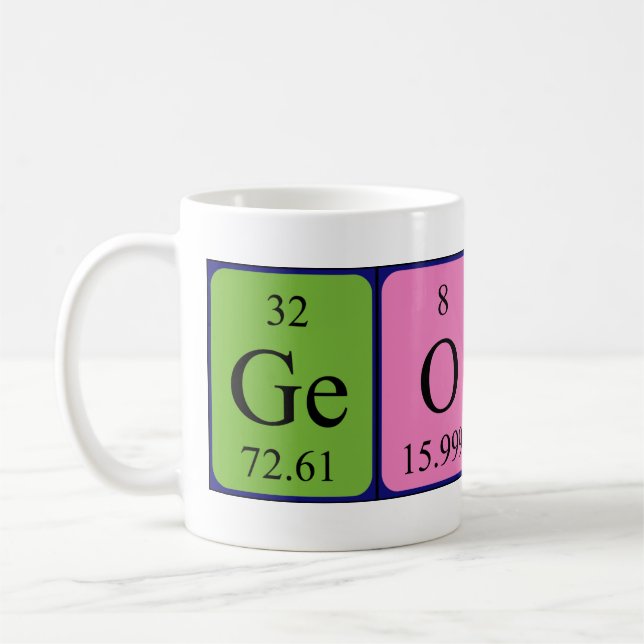 Mug Taille du nom de table périodique Geonna (Gauche)