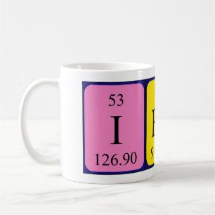 Mug Taille du nom de table périodique Iben