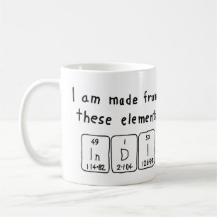 Mug Taille du nom de table périodique insérée