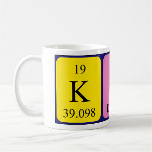 Mug Taille du nom de table périodique Kip