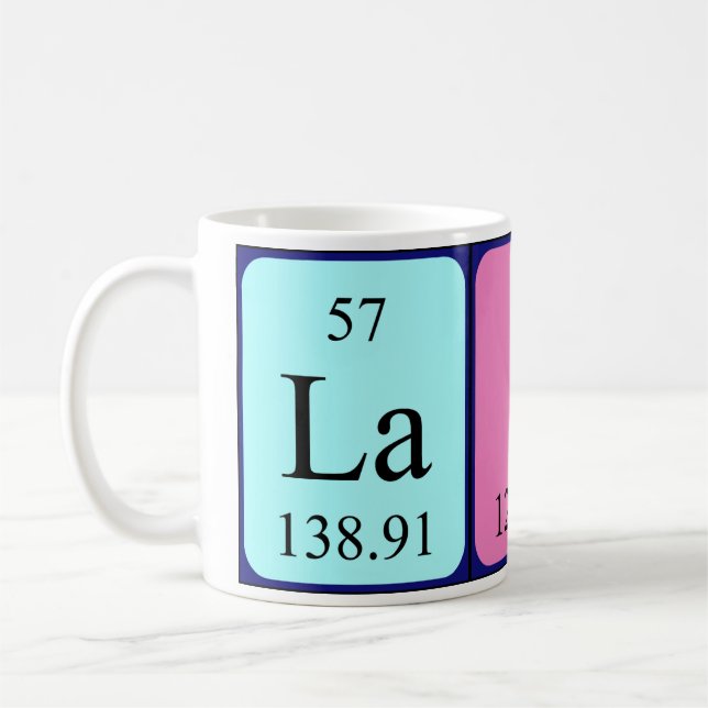 Mug Taille du nom de table périodique Laine (Gauche)