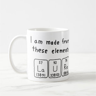 Mug Taille du nom de table périodique Laure
