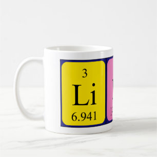 Mug Taille du nom de table périodique Linn