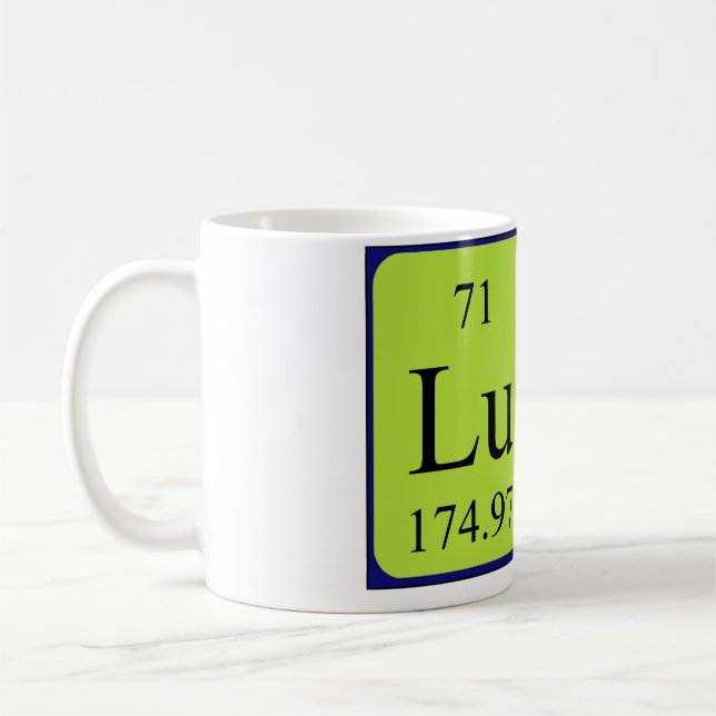 Mug Taille du nom de table périodique Luna (Gauche)