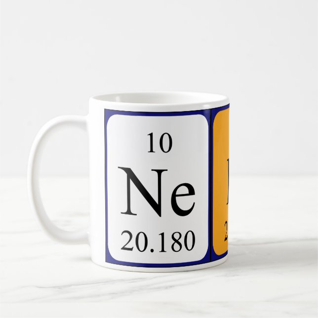 Mug Taille du nom de table périodique Nedra (Gauche)