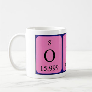 Mug Taille du nom de table périodique opale