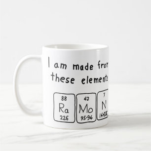 Mug Taille du nom de table périodique Ramon