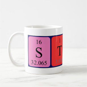 Mug Taille du nom de table périodique Stacy