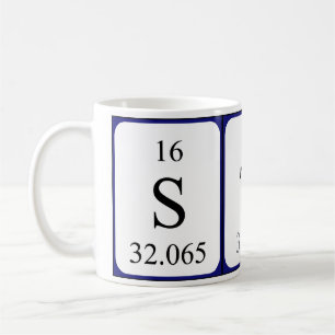 Mug Taille du nom de table périodique Stas