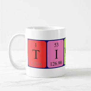 Mug Taille du nom de table périodique Timothy