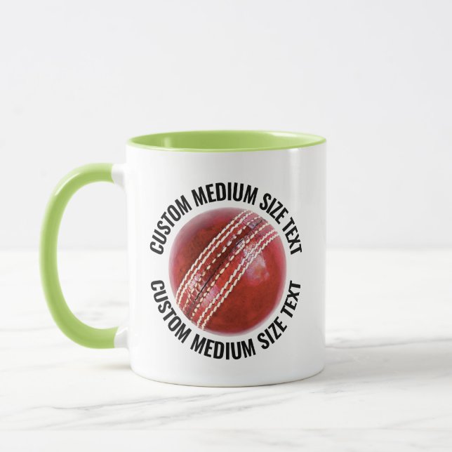Mug Taille moyenne Texte LIME VERT Combo 11oz Cricket  (Gauche)