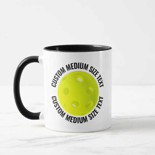 Mug Taille moyenne Texte NOIR Combo 11oz Pickleball pe (Gauche)