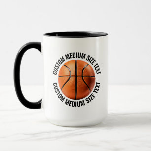 Mug Taille moyenne Texte NOIR Combo 15oz Basketball pe