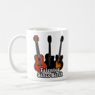 Mug Talentueux depuis la naissance. Guitares colorées
