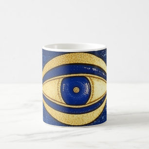 Mug Talisman doré + œil bleu maléfique