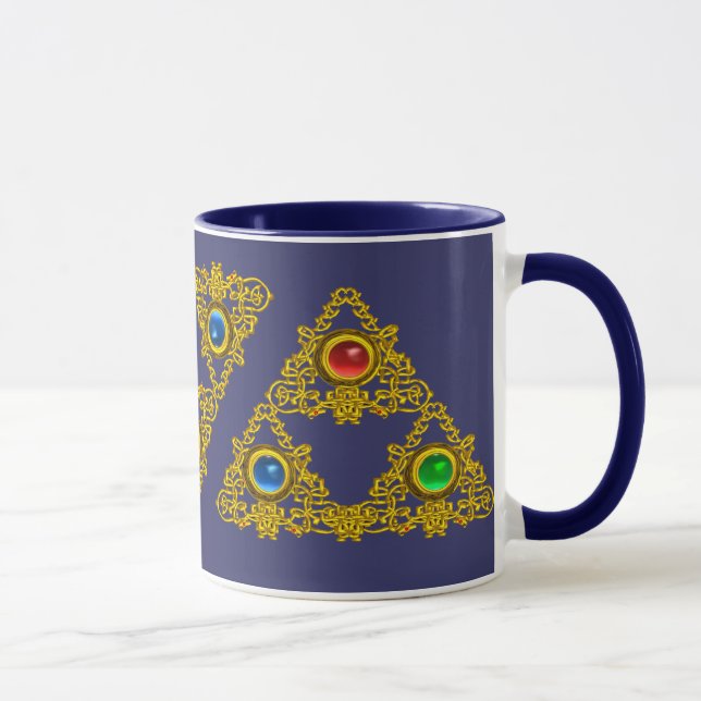 MUG TALISMANE ELFIQUE MAGIQUE /TRIANGLE D'OR AVEC GEMM (Droite)