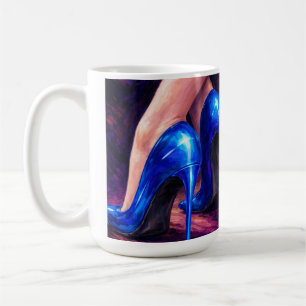 Mug Talons hauts bleu électrique Mode Peinture abstrai