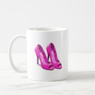 Mug Talons Hauts Roses Style Pixel Art 64 Bits