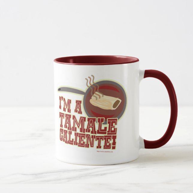Mug Tamale Caliente Nourriture Cartoon Humour Devise (Droite)
