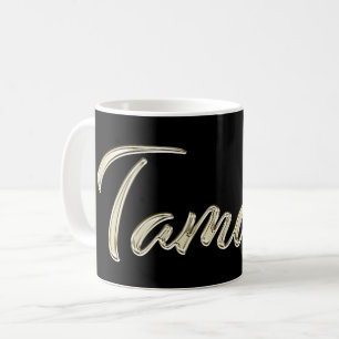 Mug Tamara white gold Handwriting