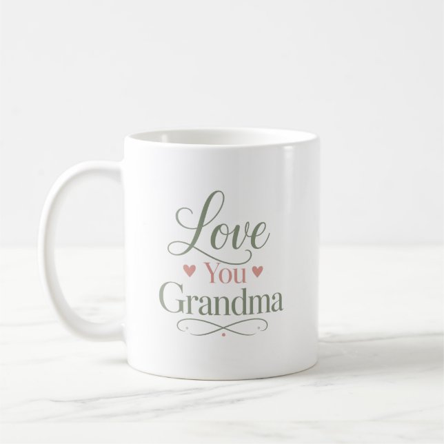 Mug T'amour Grand-mère Cadeau Élégant (Gauche)
