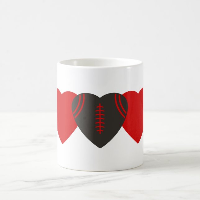 Mug Tampa Bay Buccaneers Football Heart Design (Centre)