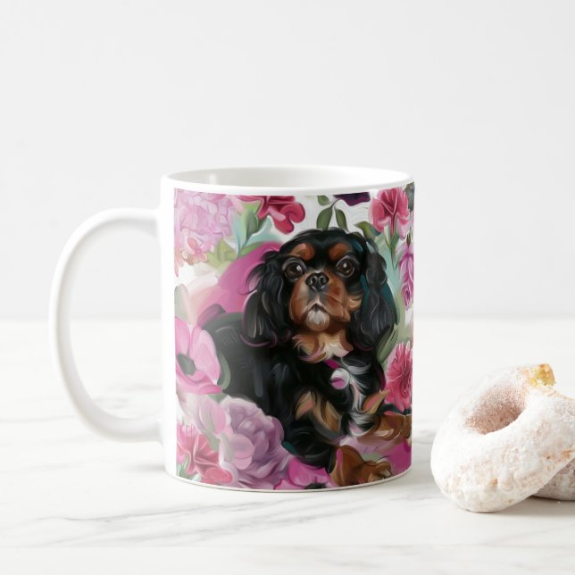 Mug Tan Cavalier noir (Avec donut)