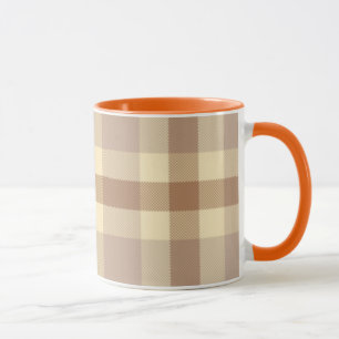 Mug Tan Et Tartan De Crème