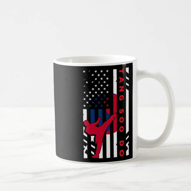 Mug Tang Soo Do Martial Arts Karate Drapeau Américain  (Droite)