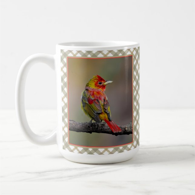 Mug Tangara écarlate en mue - Photographie originale (Gauche)