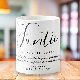 Mug Tante amusante écriture girly Tante amusante Citat