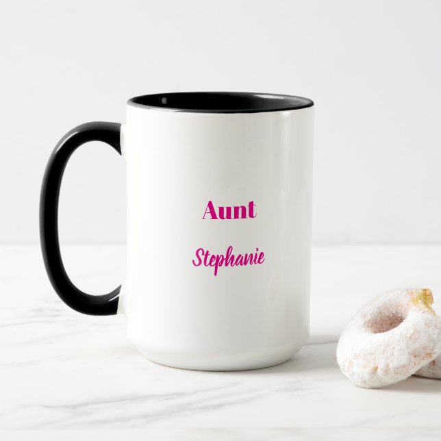 Mug Tante Cadeau Favor Mariages Noël Vacances Moderne (Avec donut)