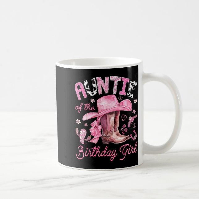 Mug Tante de la fille d'anniversaire vachère rose west (Droite)
