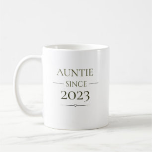 Mug Tante Depuis Personnalisé Année Minimaliste Rôle F