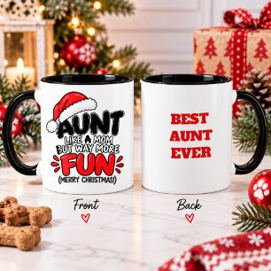 Mug Tante drôle Cadeau de Noël amusant pour la famille