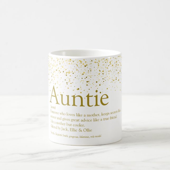 Mug Tante la meilleure du monde, définition de Tante e (Centre)
