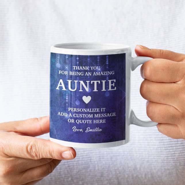 Mug Tante Merci Message sincère Personnalisé (Auntie Thank You Heartfelt Message Personalized Coffee Mug
)