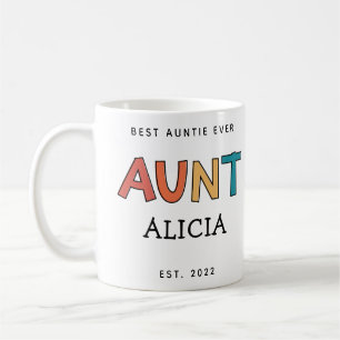 Mug Tante Personnalisée Retro Cadeau Meilleure Tante J