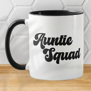 Mug Tante Squad Simple Vintage Retro Typographie